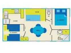 Mietunterkunft - Mobilheim Louisiane 30 M² & 2 Zimmer (Wifi + Tv + Klimaanlage Eingeschlossen) - Camping du Théâtre Romain