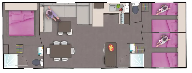 Mobil-Home Premium - 3 Chambres - 2 Salles De Bains