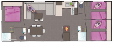 Mobile-home Premium - 3 bedrooms - 2 bathrooms