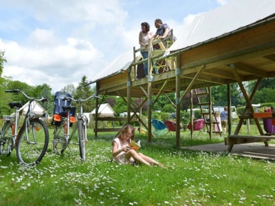 Tent Bivouac (on mezzanine with picnic table and electricity)