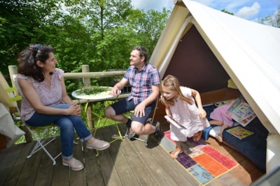Tent Bivouac (on mezzanine with picnic table and electricity)