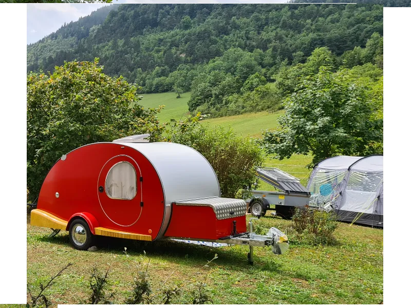 Location - Caravane Vintage  Mydrop Sur Place - Camping Belle Roche