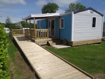 Mietunterkunft - Mobilhome Adapt  2 Zimmer - Behindertengerecht - Camping la Roseraie d'Omaha