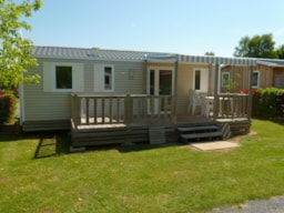 Location - Mobilhome Espace 3 Chambres - Camping la Roseraie d'Omaha