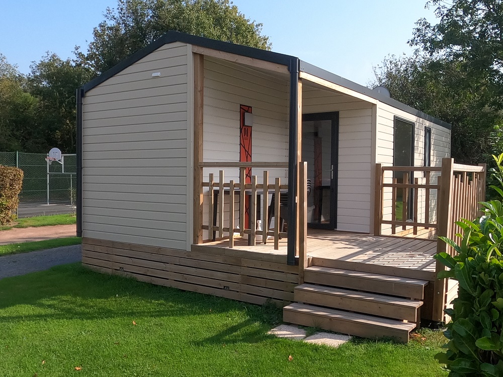Location - Mobilhome Design 2 Chambres - Camping La Roseraie d'Omaha