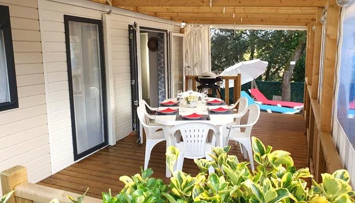 Mobil-Home Prestige 2 Chambres Lits Fait, Wifi, Clim, Barbecue, 2 Vélos Et Ménage Compris