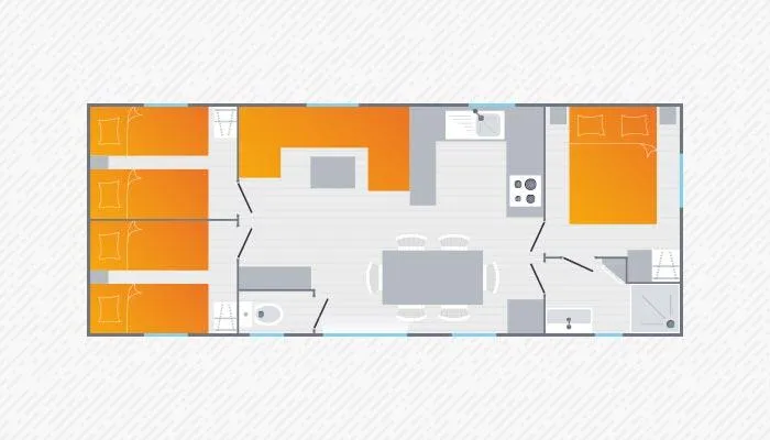 Mobil-Home Prestige 3 Chambres Climatisé