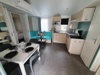 Mietunterkunft - Mobilheim Prestige 3 Schlafzimmer Klimaanlage - Camping des 2 Plages