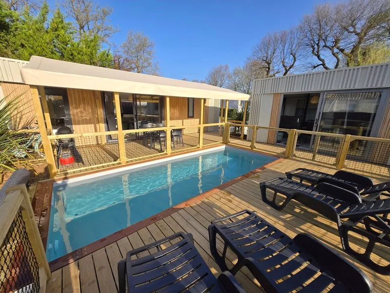 Cottage Aqua Suite 4Ch Avec Piscine Privé Chauffée , Lits Fait, Wifi, Clim, Bbq, 2 Vélos Et Ménage