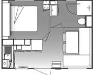 Mobil-Home Confort 18M² 1 Chambre + Terrasse Semi-Couverte + Tv