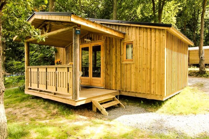 Location - Chalet Bois Confort 24M² 2 Chambres + Terrasse Couverte + Tv - Flower Camping La Chênaie