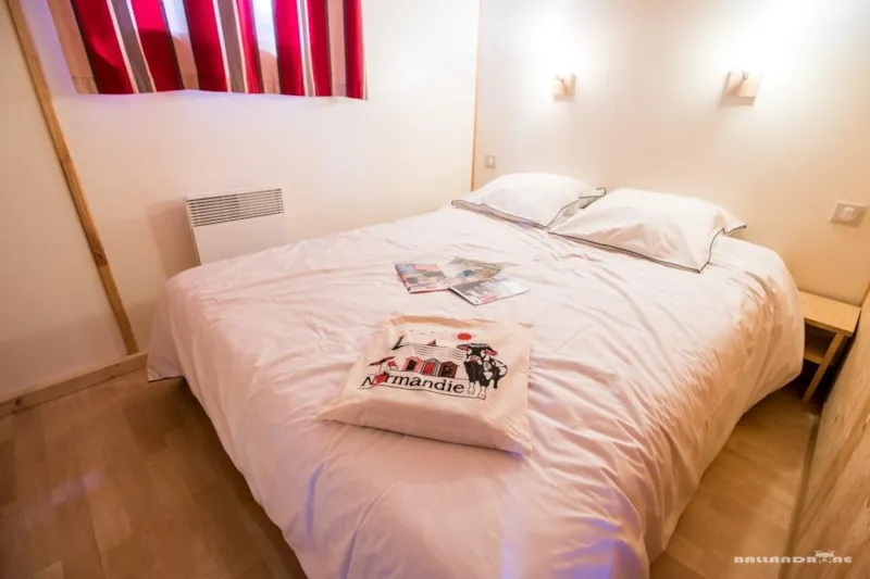 Chalet Bois Confort 24M² 2 Chambres + Terrasse Couverte + Tv