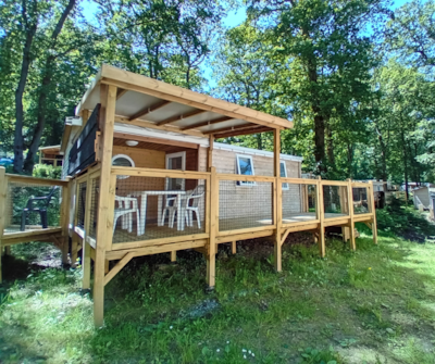 Mobil-home Standard Bois - 24m² - 2 bedrooms + semi-covered terrace 18m² + TV — 1