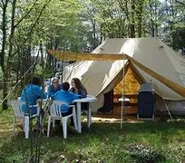 Stellplatz - Stellplatz Privilège (Zelt, Wohnwagen, Wohnmobil / 1 Auto / Strom 10A) + Kühlschrank + 1 Tabelle + 4 Stühle - Camping Lou Paradou