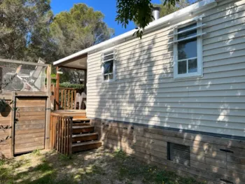 Mietunterkunft - Mobil-Home N°63 Climatisé ( 2 Ch-5Pers) (Propriétaire) 30 M² - Camping Lou Paradou