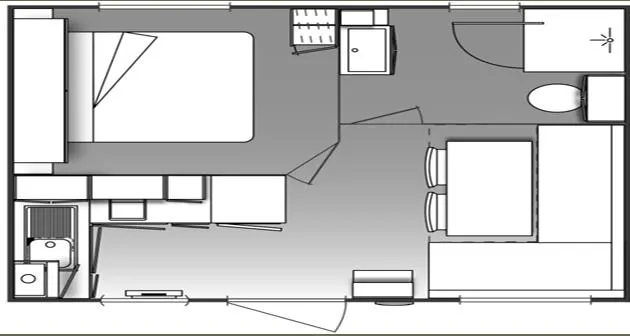 Mobil-Home Confort + 18M² (1 Chambre) - Climatisé