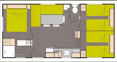 Mobil home Confort+ 32 m² (3 bedrooms) - air-conditioning — 8