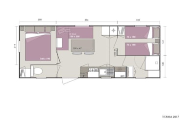 Mobil home Confort + 23m² (2 rooms) - air-conditioning - jacuzzi — 5