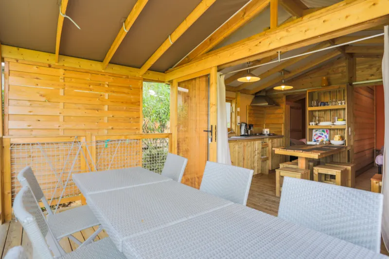 Cabane Lodge Cosy Premium 38M² (2 Chambres) - Terasse Couverte - Jacuzzi