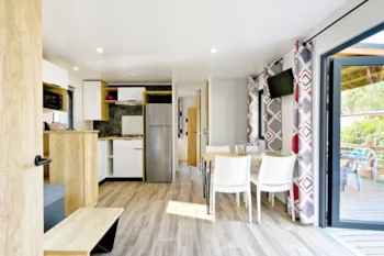 Mietunterkunft - Mobilheim Santa-Giulia 32 M², Klimatisiert, 2 Schlafzimmer - Camping Les Castors