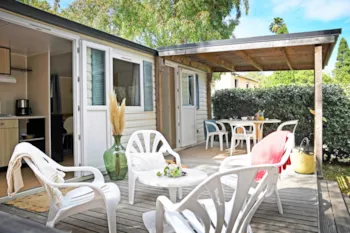 Mietunterkunft - Mobilheim Revelleta 31 M² Klimaanlage 2 Zimmer - Camping Les Castors