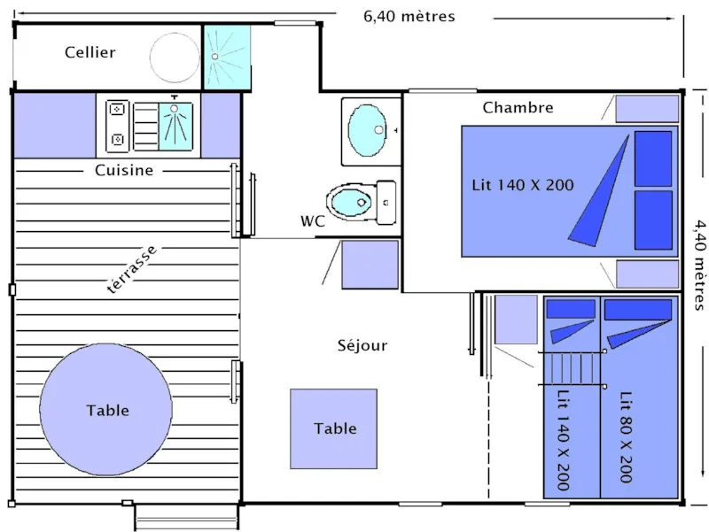 Chalet Confort 18M² - Cuisine D'été - Terrasse Couverte 10M²