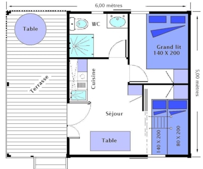 Chalet Confort 20m² - 1 bedroom - sheltered terrace 10m² — 6