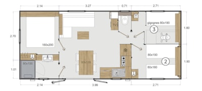 Mobile-home Sunêlia Prestige Plus - 3 bedrooms — 6