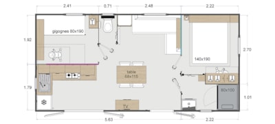 Mobile-home Sunêlia Prestige - 2 bedrooms — 6