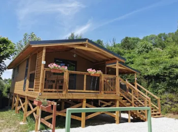Mietunterkunft - Chalet Ecureuil 35M² + Überdachte Terrasse 11M² - 2 Zimmer - Tv - Geschirrspüler - Camping Le Panoramique 