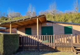 Huuraccommodatie(s) - Chalet Volcan 33M² + Terrasse 15M² - 2 Chambres - Tv - Camping Le Panoramique