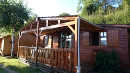 Huuraccommodatie(s) - Chalet Montagne Confort 33M² + Terrasse 18M² - 2 Chambres - Tv - Lave Vaisselle - Camping Le Panoramique