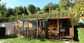 Mietunterkunft - Chalet Volcan 44M² + Terrasse 15M² - 3 Zimmer - Tv - Camping Le Panoramique 