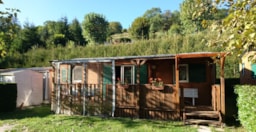 Mietunterkunft - Chalet Volcan 44M² + Terrasse 15M² - 3 Chambres - Tv - Camping Le Panoramique