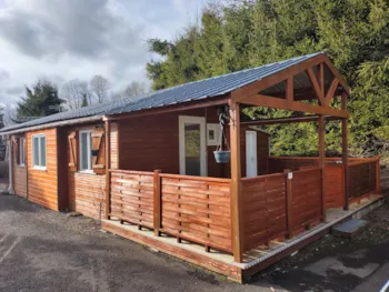 Mietunterkunft - Chalet Edelweiss 35M² + Überdachte Terrasse 22M² - 2 Zimmer - Tv - Geschirrspüler - Camping Le Panoramique 