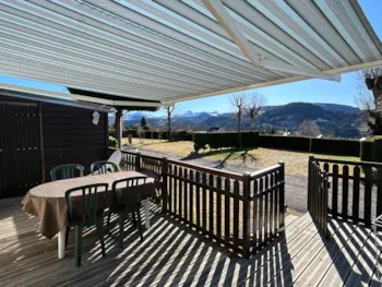 Mietunterkunft - Mobilheim Le Lodge Anglais 44M² + 18M² Terrasse - 2 Schlafzimmer - Tv - Camping Le Panoramique 