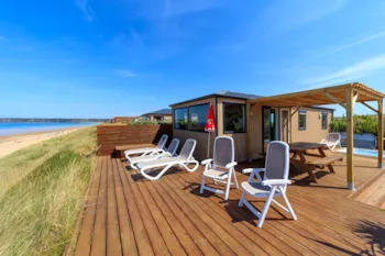 Mietunterkunft - Mobilheim Prestige 3 Zimmer Mit Meerblick, Eigenem Whirlpool Und Sauna - Camping Le Ranch