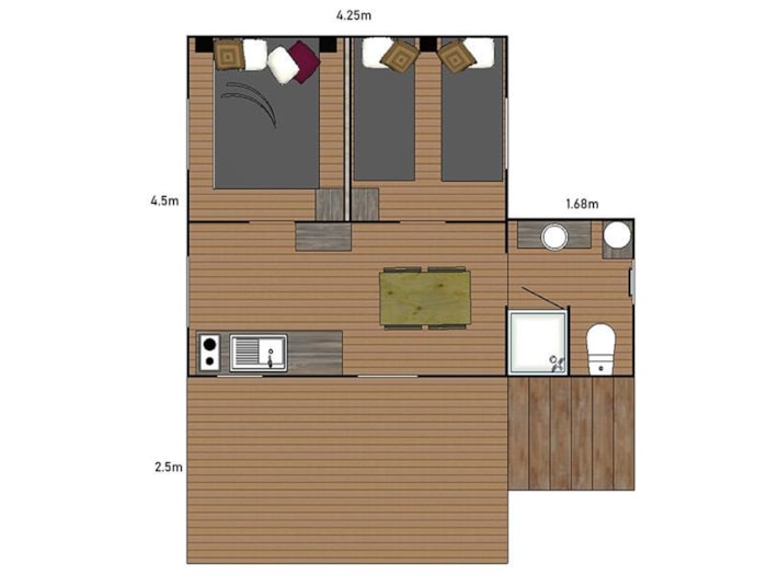 C- Lodge Pilotis - 2 Chambres 24M² Avec Terrasse Couverte