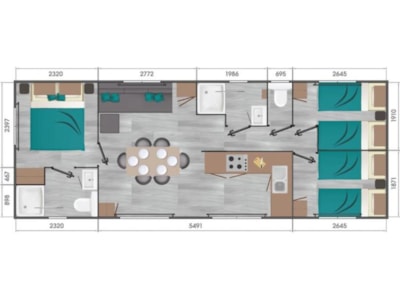 C- Baltic mobile home -3 bedrooms - 2 bathrooms