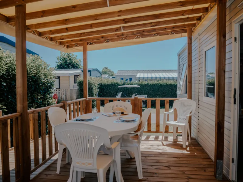 C- Mobil-Home Hélios - Pmr - 2 Chambres 32M² Avec Terrasse Couverte
