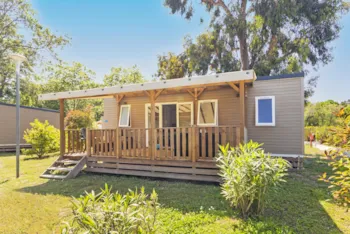 Mietunterkunft - Premium Exclusive | 36M² | Klimaanlage + Wifi | 2 Schlafzimmer | Lounge Terrasse - - Camping Marina d'Erba Rossa