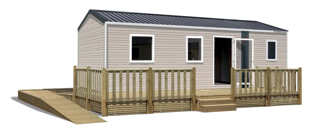 Location - Rapidhome Pmr 33 M² - 2 Chambres - Terrasse - Castel Camping Château de Poinsouze