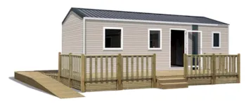 Mietunterkunft - Rapidhome Pmr 33 M² - 2 Bedrooms - Terrace - Castel Camping Château de Poinsouze