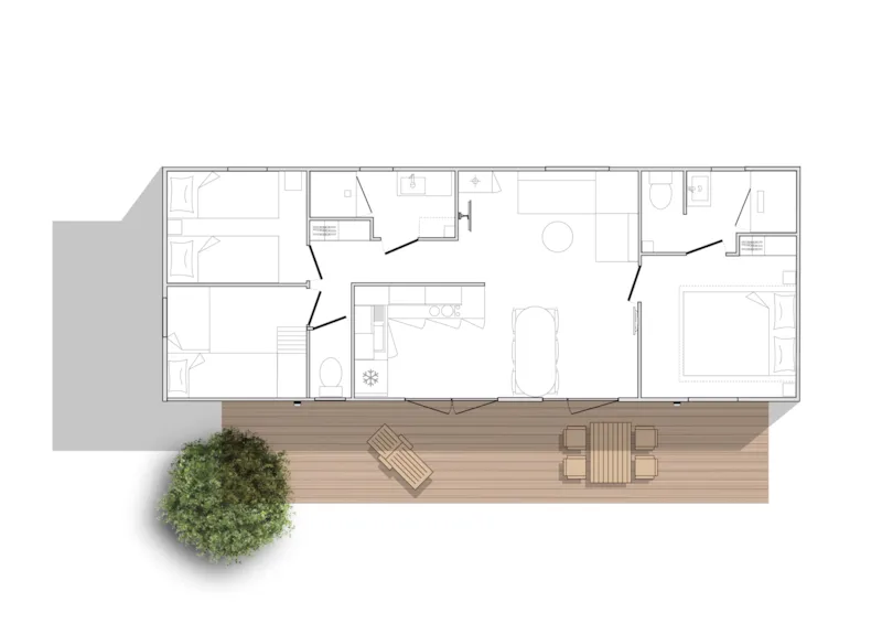 Mobil Home Premium - O'hara 40M² - 3 Chambres - 2 Salles De Bain
