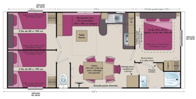 Mobile home Maxi Confort SUPER CORDELIA air-conditioning