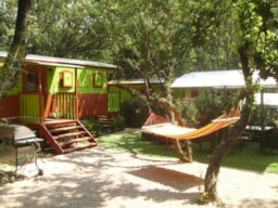 Location - Roulotte - Camping Les Oliviers