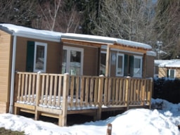 Mietunterkunft - Chalet Mobile Nirvanna 33M² (3 Zimmer + Terrasse) - Camping Bois de Gravière