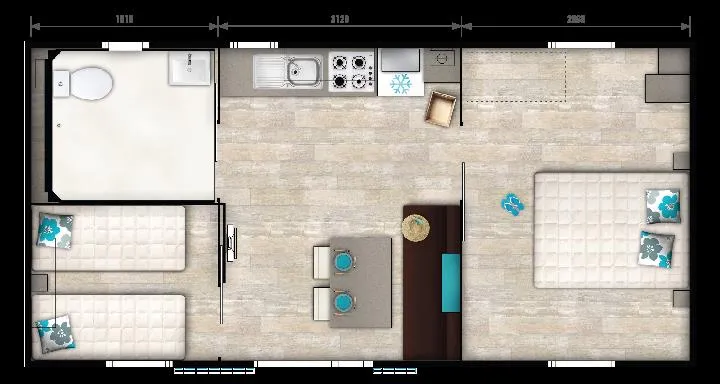 Chalet Mobile Ibiza Espace 31M²  + Terrasse De 15M² Couverte