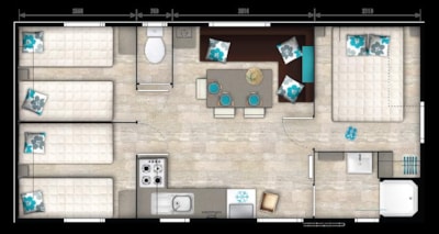 Bermude Mobile Chalet -30m² + 15m² Terrace — 4