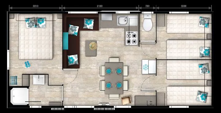 Chalet Mobile Nirvanna 33M² + Terrasse Semi-Couverte De 15M²